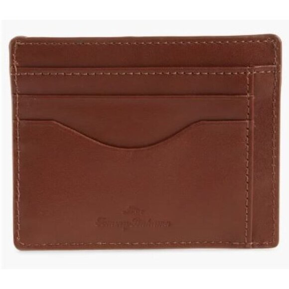 Tommy Bahama Mens Tan Leather Laced Detail Card Case Gift Boxed New - Picture 3 of 7
